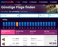 MOMONDO im FLUGBRSEN VERGLEICH  Test Flugtickets bei Momomdo.de buchen