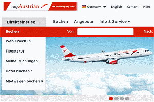 Austrian Airlines Flug buchen (Flugtickets direkt bei Austrian Airlines Airline buchen)