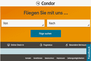 Condor Flug buchen (Flugtickets direkt bei Condor Airline buchen)