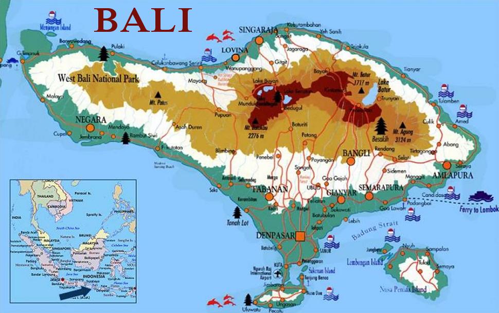 Bali Inselkarte