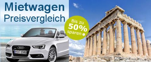 Mietwagen Griechenland zum besten Preis hier ab 5.- Euro pro Tag buchen  - Auto mieten in Mykonos, Kreta, Kos, Korfu und Rhodos und am Flughafen Athen