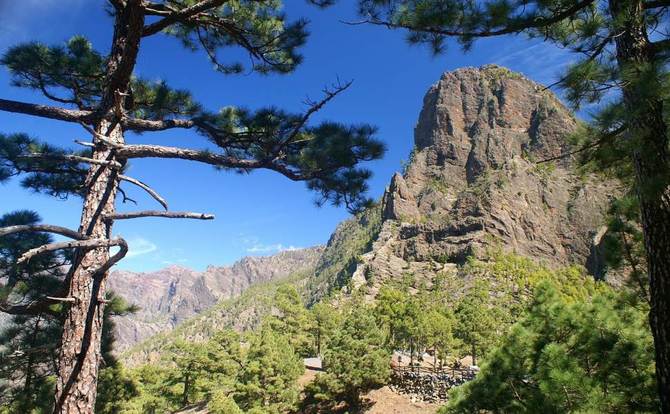 Foto: La Palma Berglandschaft Caldera de Taburiente