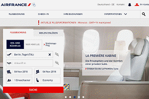 Air France Flug buchen (Flugtickets direkt bei Air France Airline buchen)