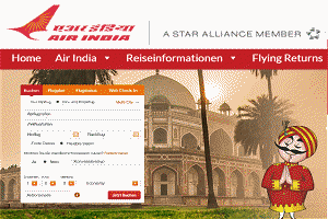 Air India Flug buchen (Flugtickets direkt bei Air India Airline buchen)