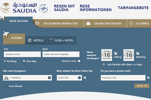 Saudia Flug buchen (Flugtickets direkt bei Saudi Arabian Airlines buchen)