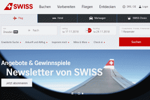 Swiss Flug buchen (Flugtickets direkt bei Swiss International Air Lines buchen)